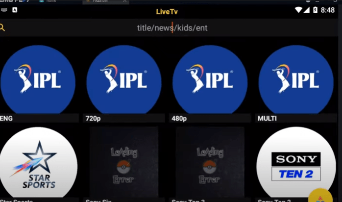PikaShow live IPL Streaming Channels
